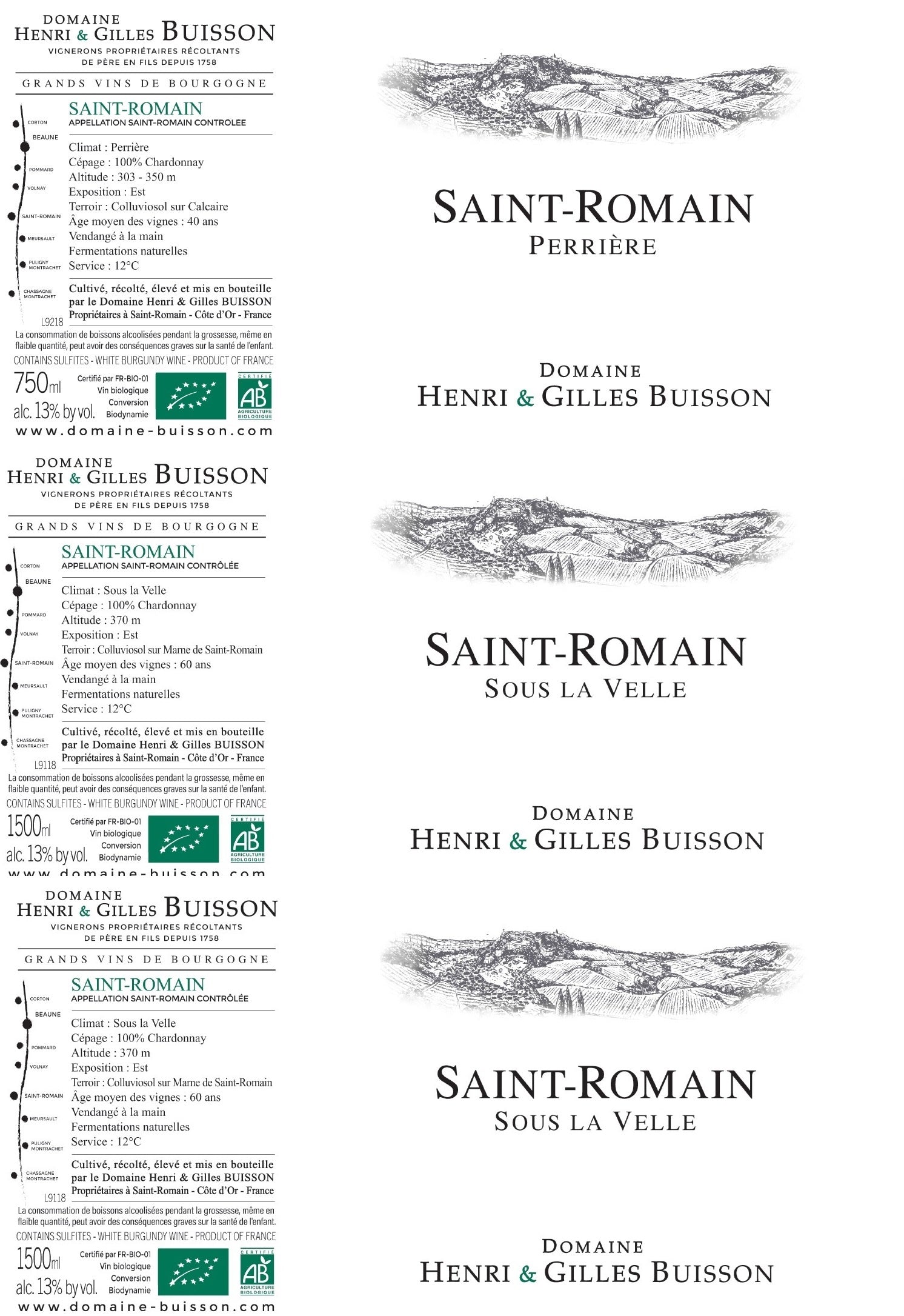 Buisson, Henri & Gilles 2022 Saint-Romain Blanc 3-Pack