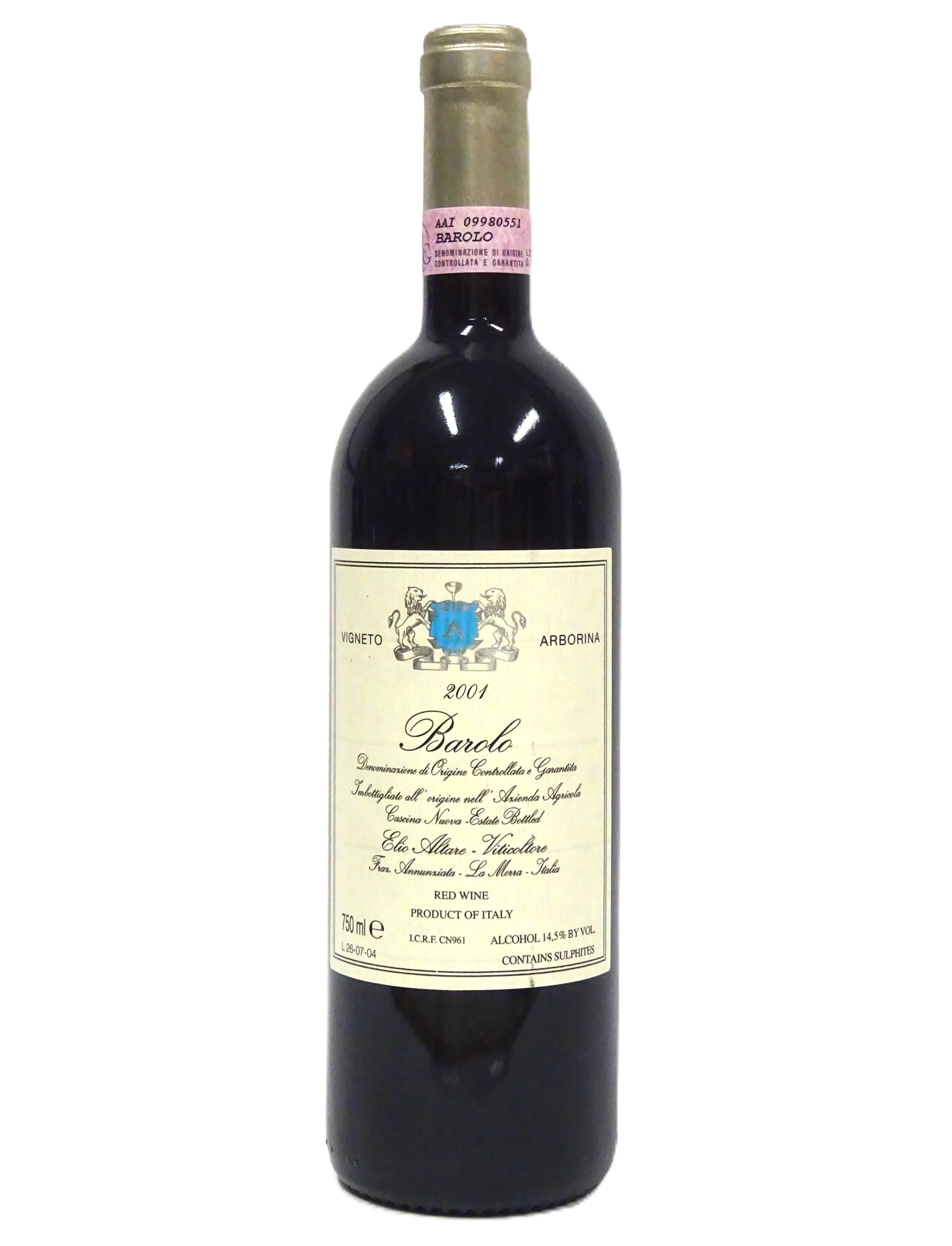 Altare 2001 Barolo Vigneto Arborina