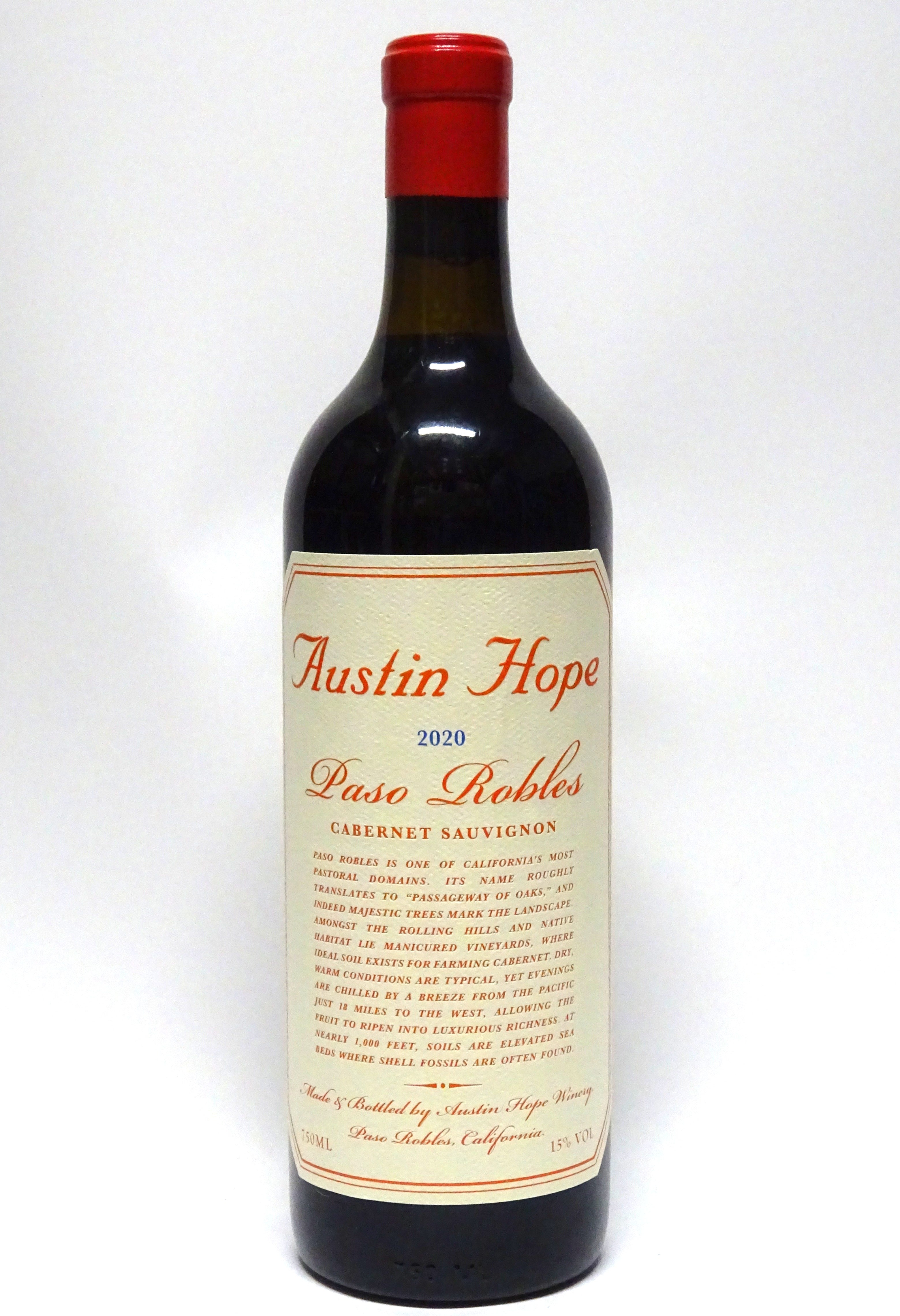 Austin Hope 2020 Paso Robles Cabernet Sauvignon