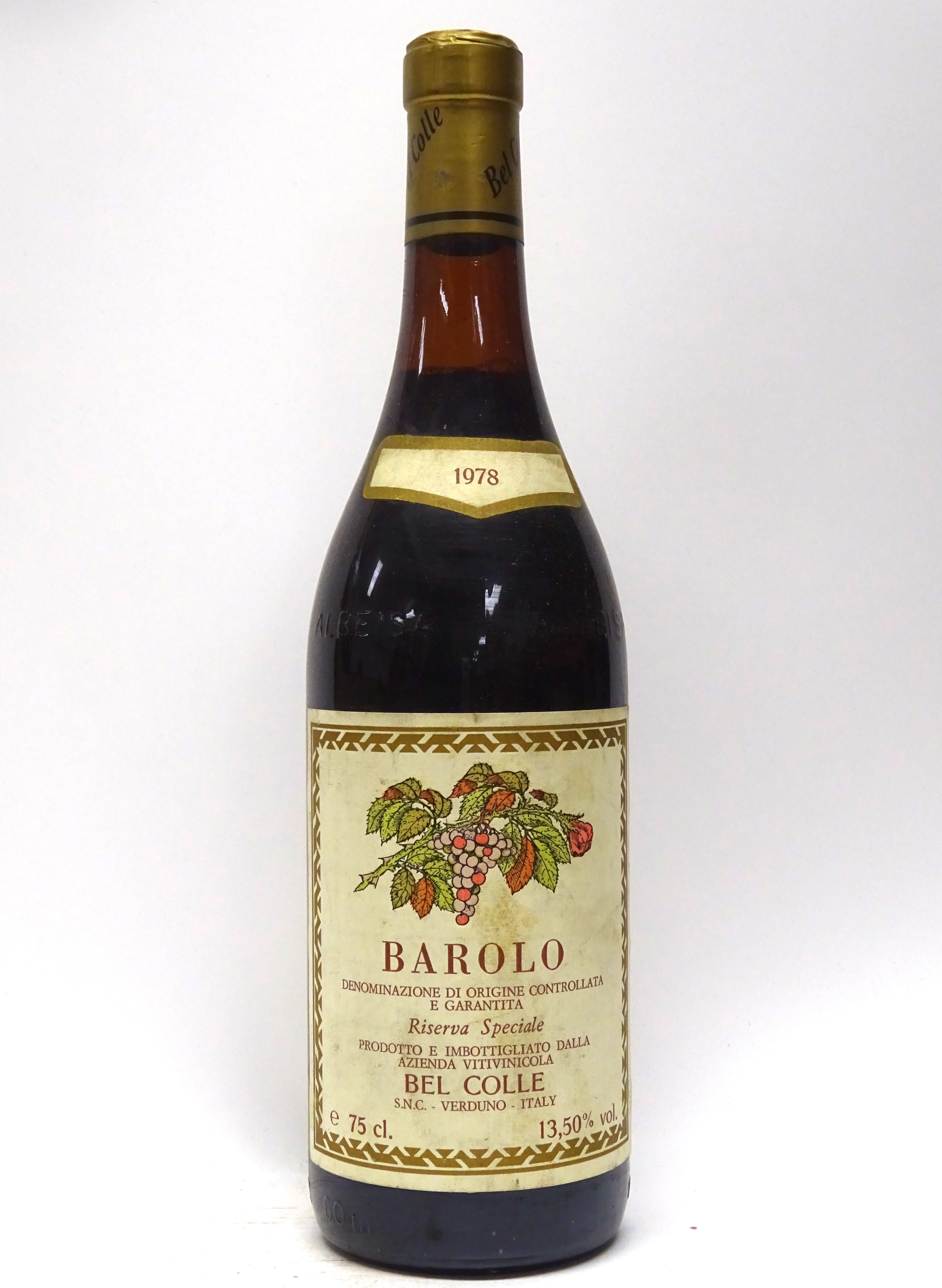 Bel Colle 1978 Barolo Riserva Speciale