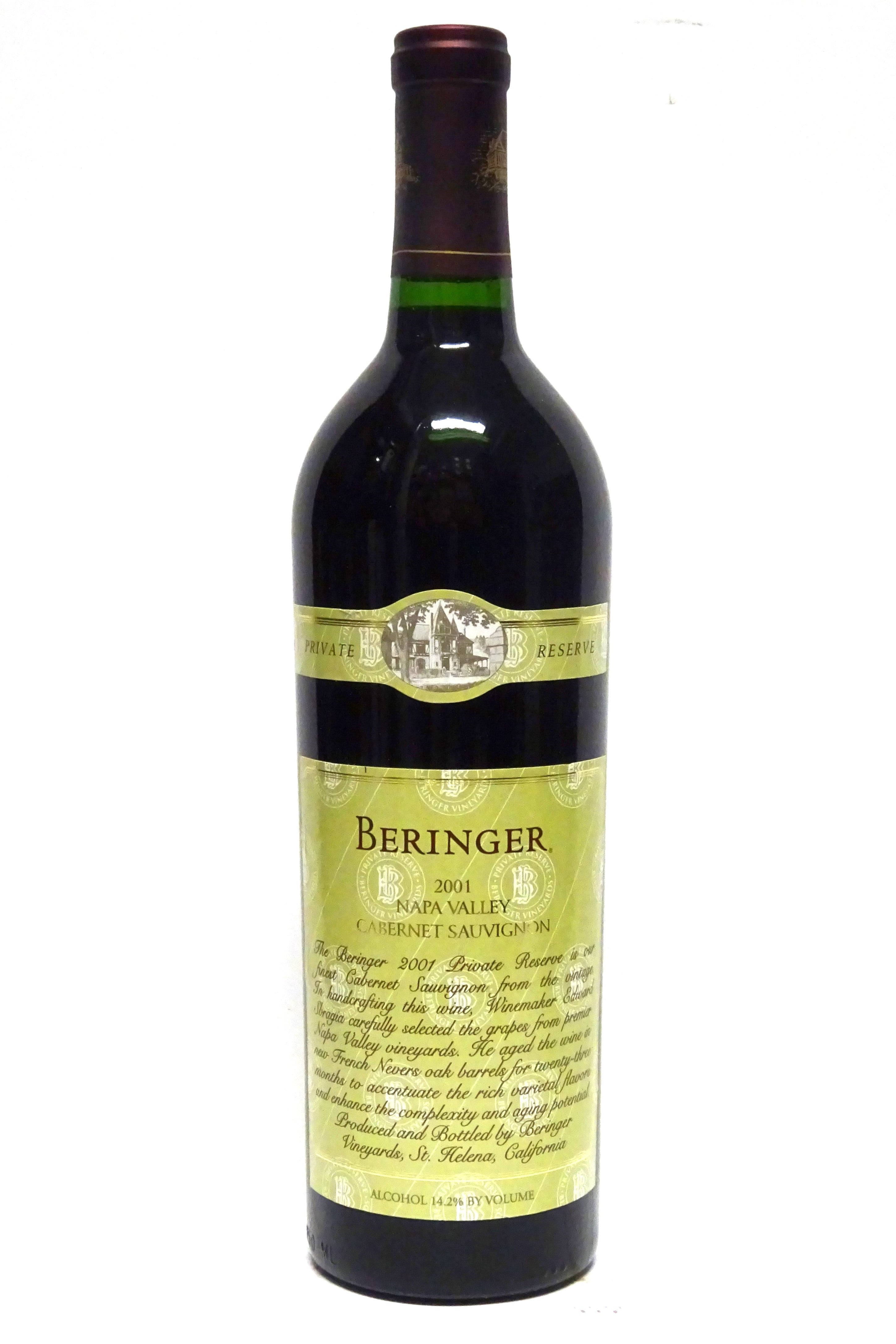 Beringer 2001 Napa Cabernet Sauvignon Private Reserve