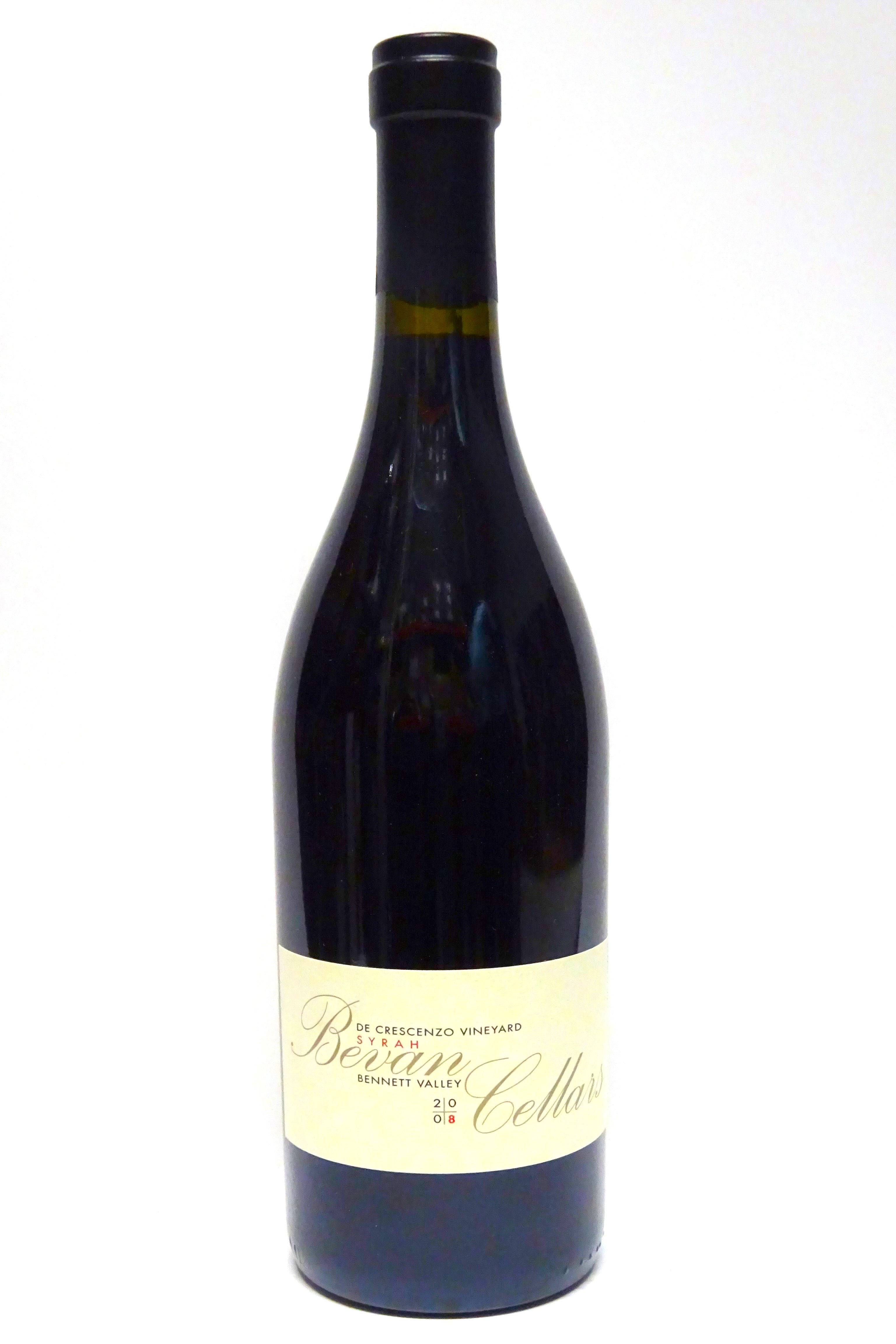 Bevan Cellars 2008 Bennett Valley Syrah Cuvee de Crescenzo Vineyard