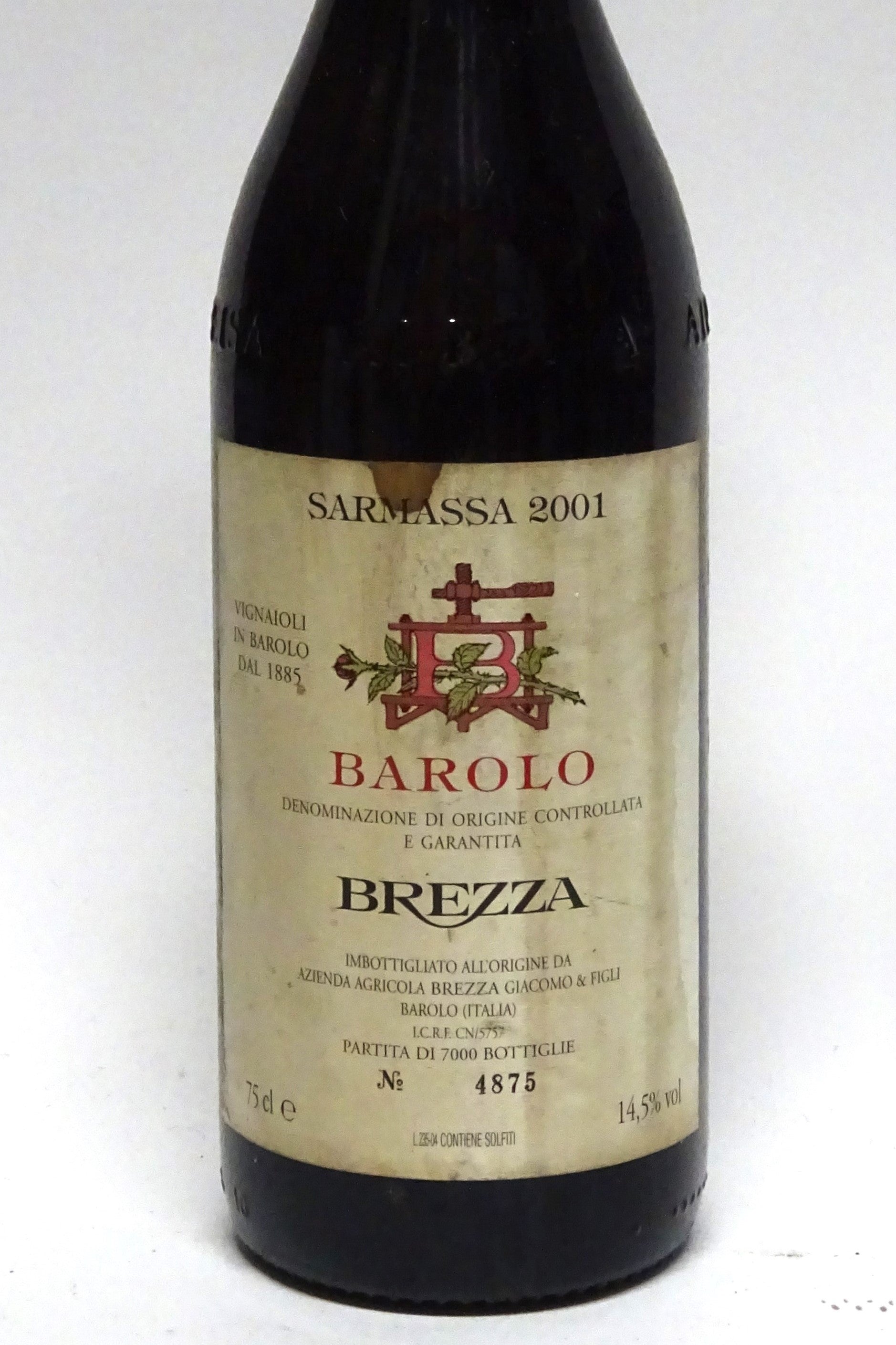 Brezza 2001 Barolo Sarmassa