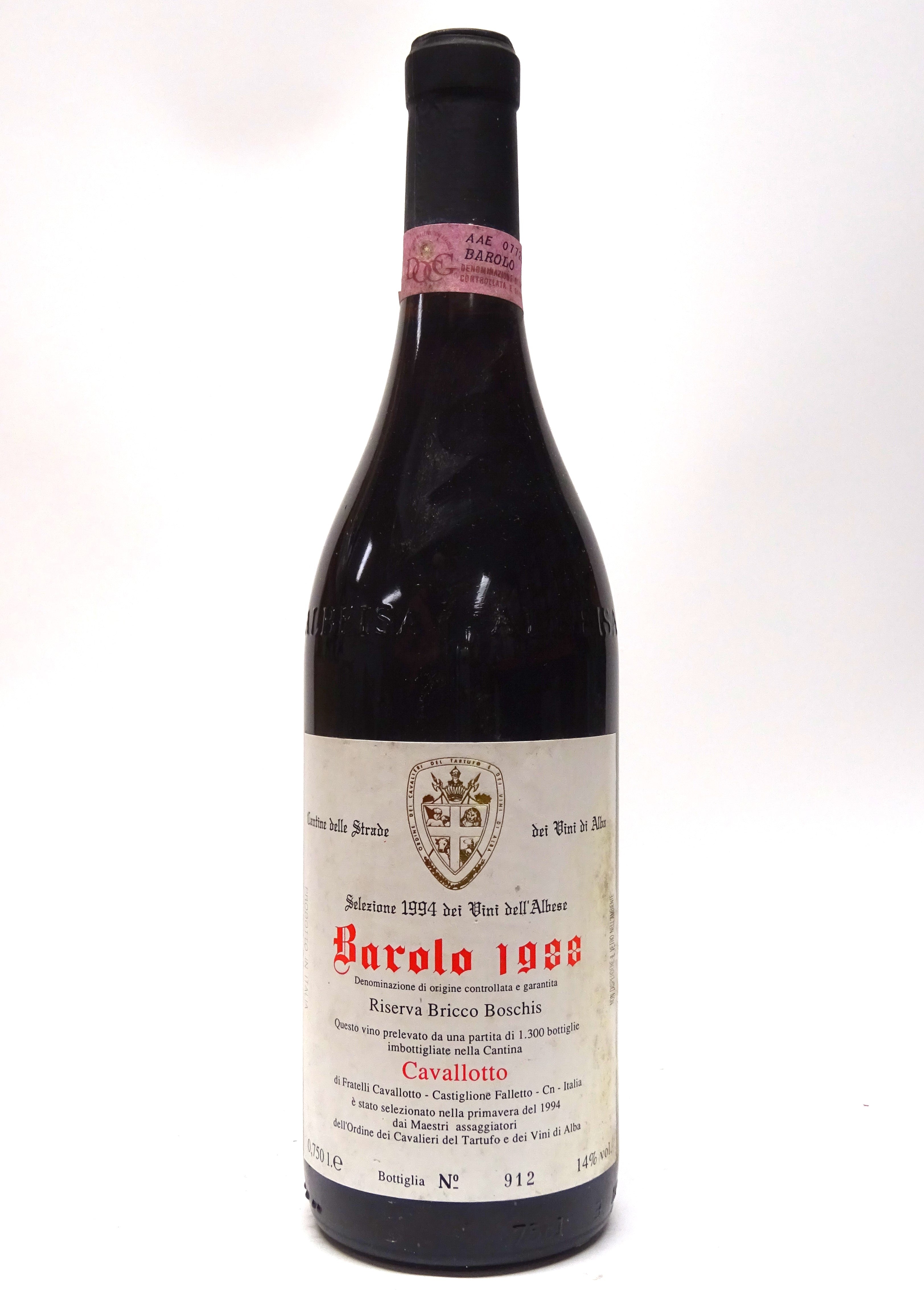 Cavallotto 1988 Barolo Riserva Bricco Boschis Cavaliere del Tartuffo