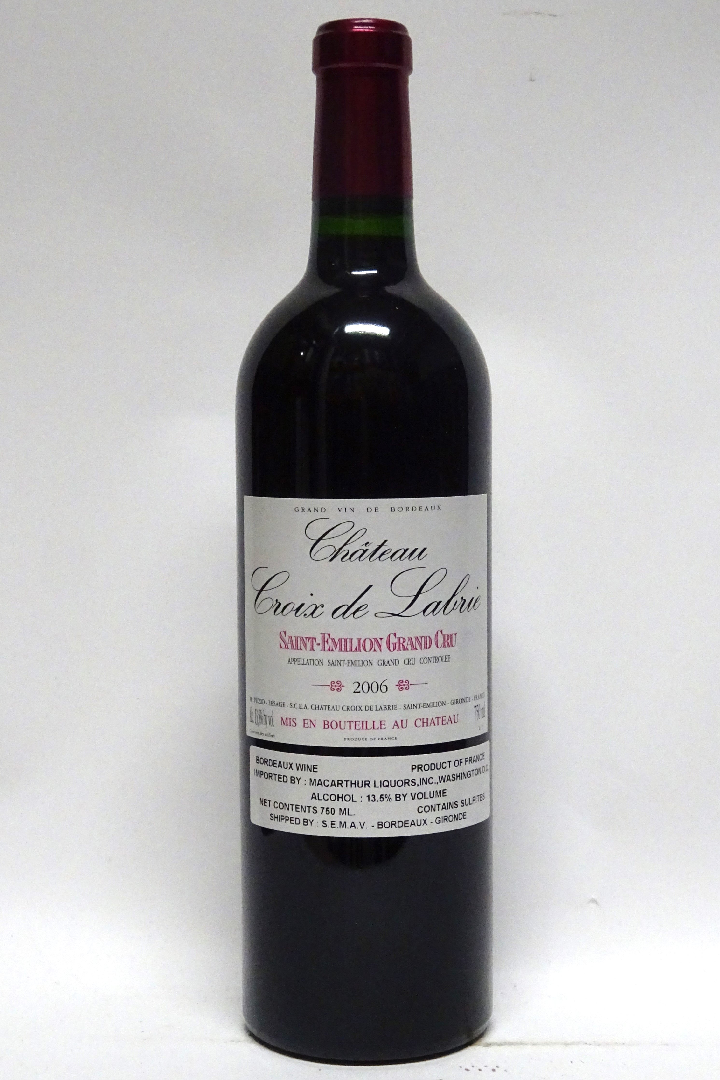 Croix de Labrie 2006 St. Emilion