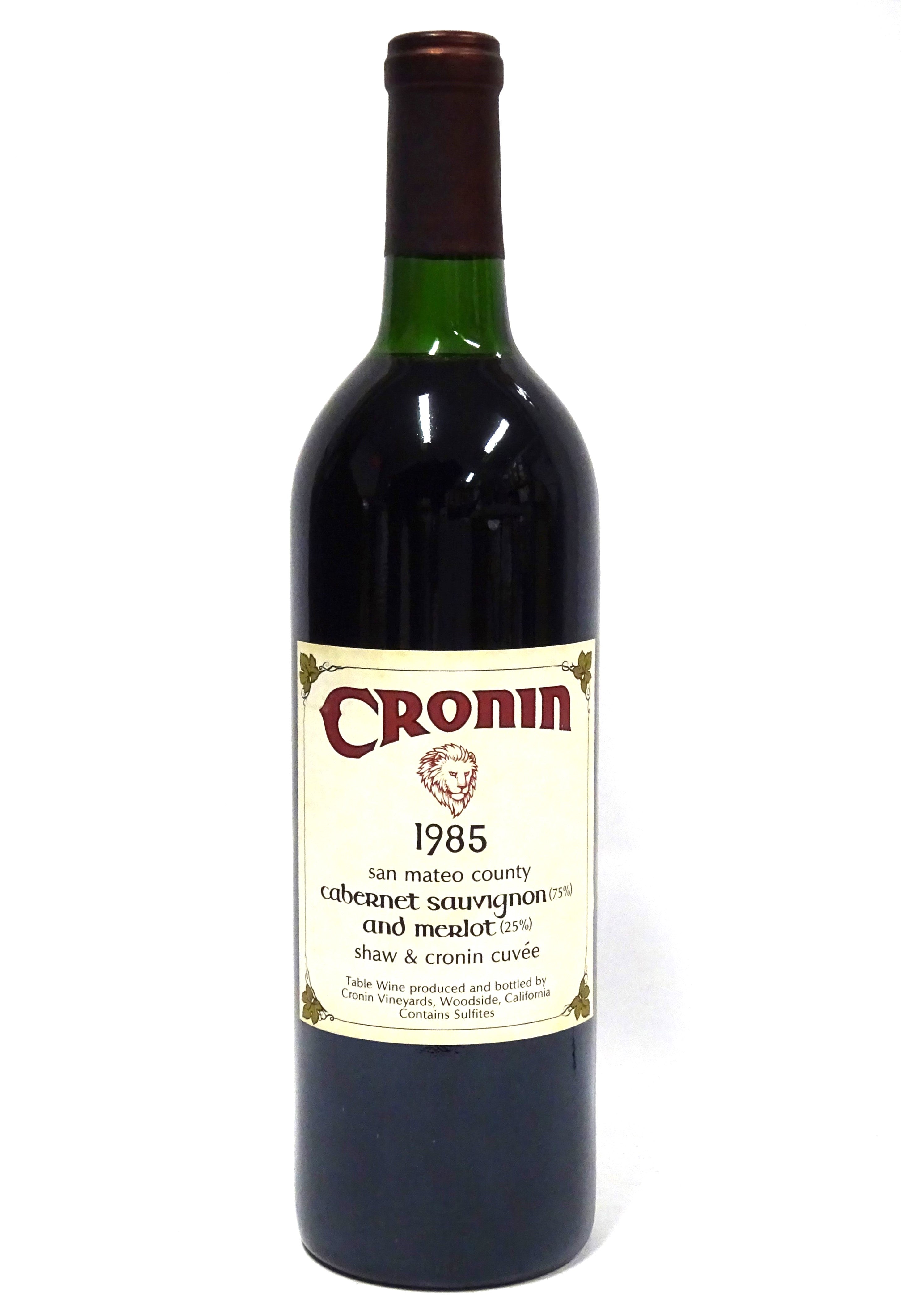 Cronin 1985 San Mateo County Cabernet Sauvignon/Merlot Cuvee Shaw & Cronin