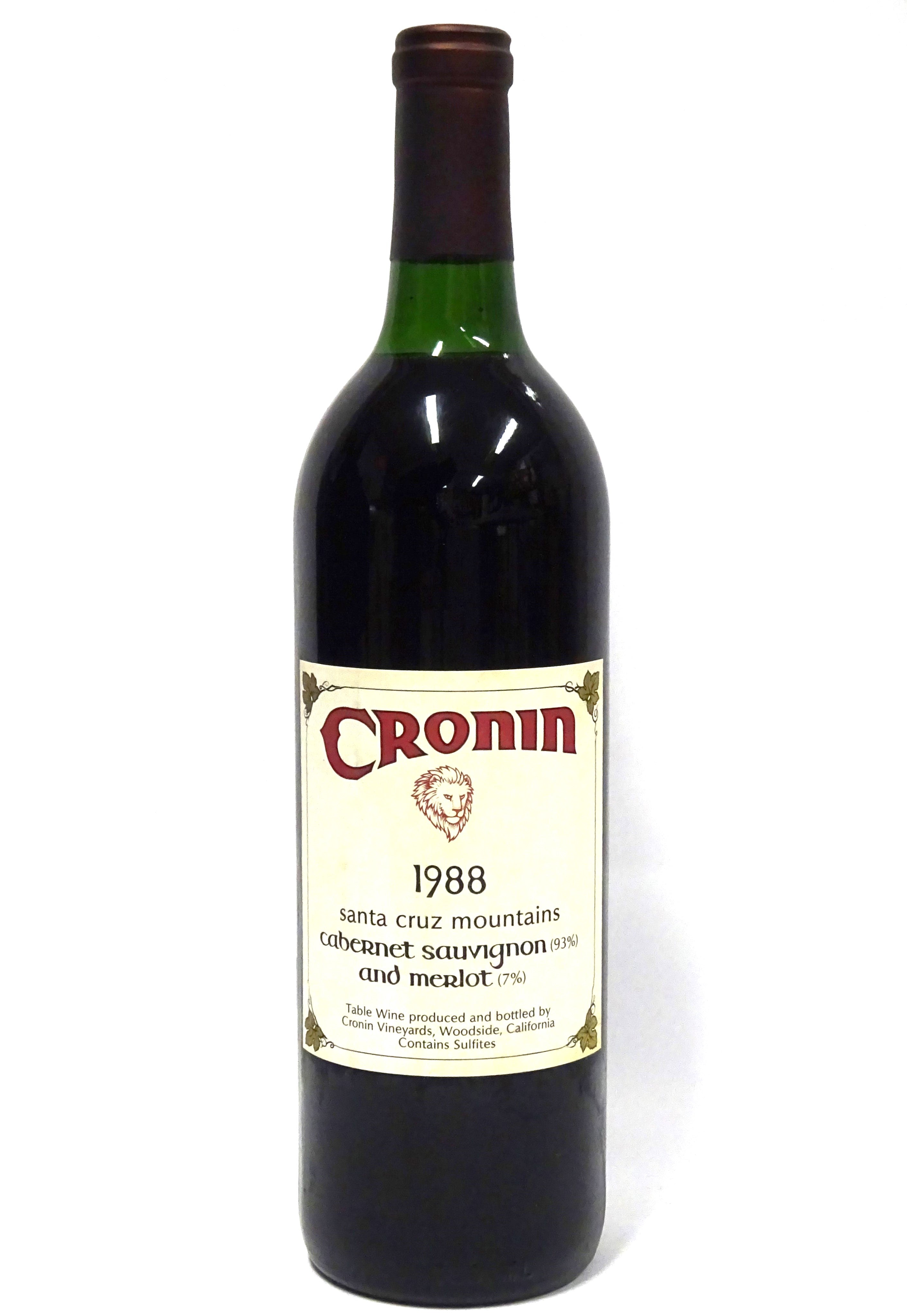 Cronin 1988 Santa Cruz Mountains Cabernet Sauvignon/Merlot