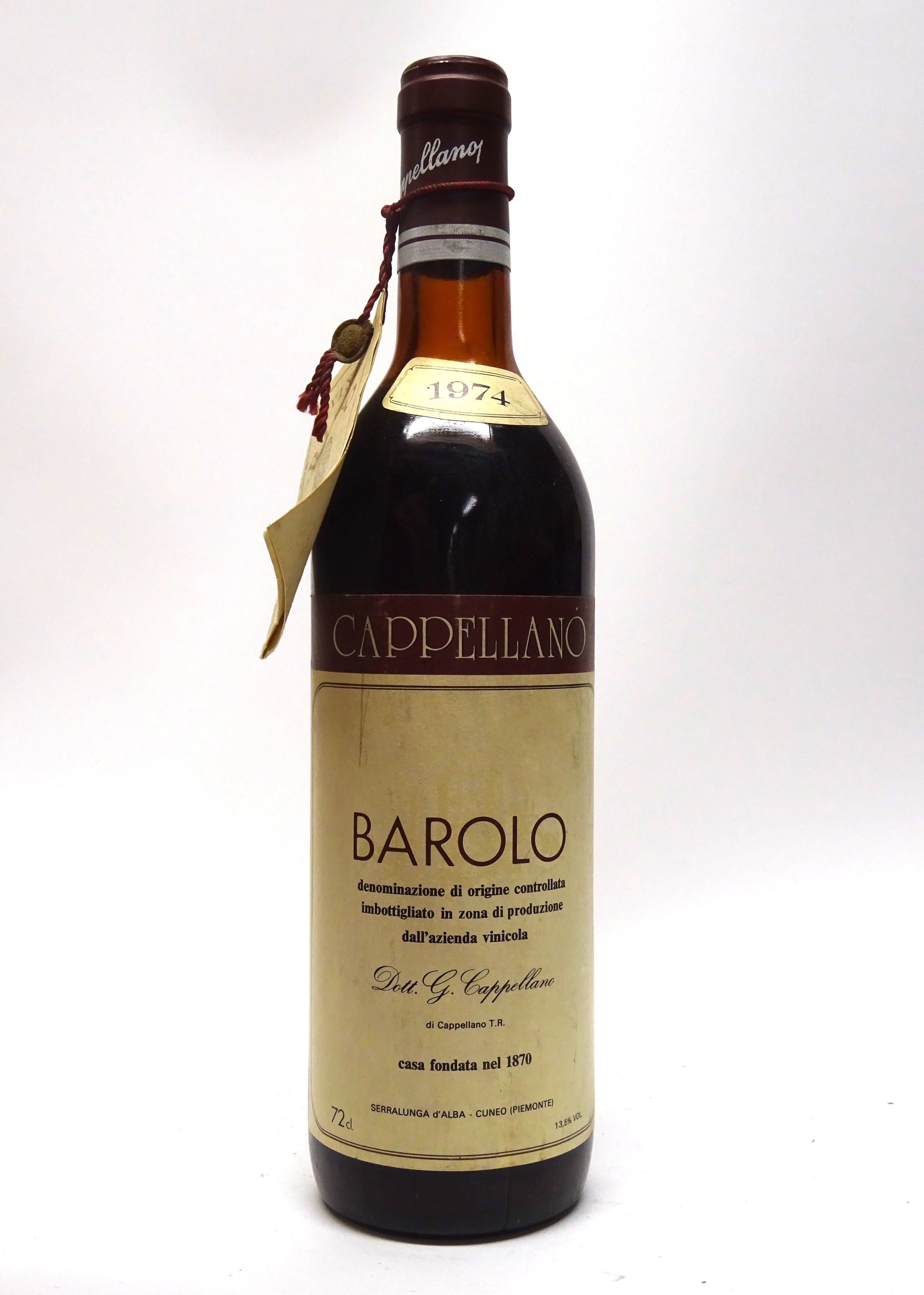 Cappellano 1974 Barolo Sori Baudana