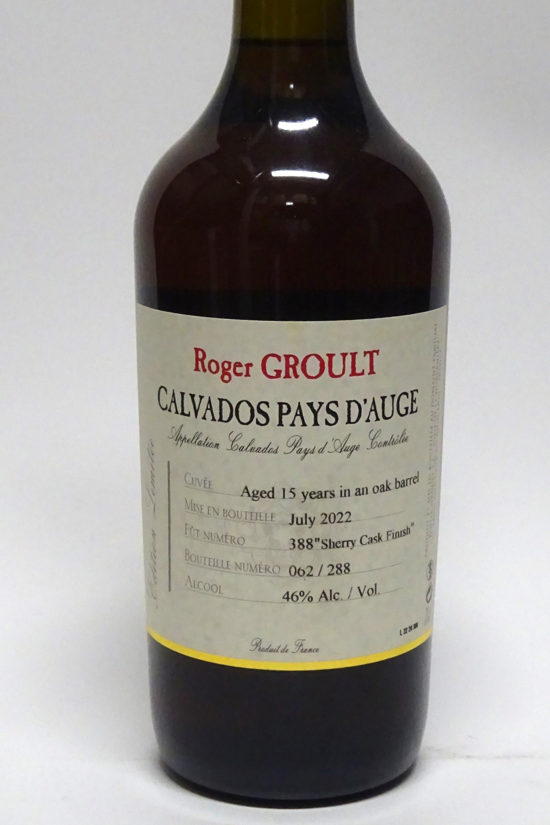 Groult, Roger 15 Year Old Calvados Sherry Cask