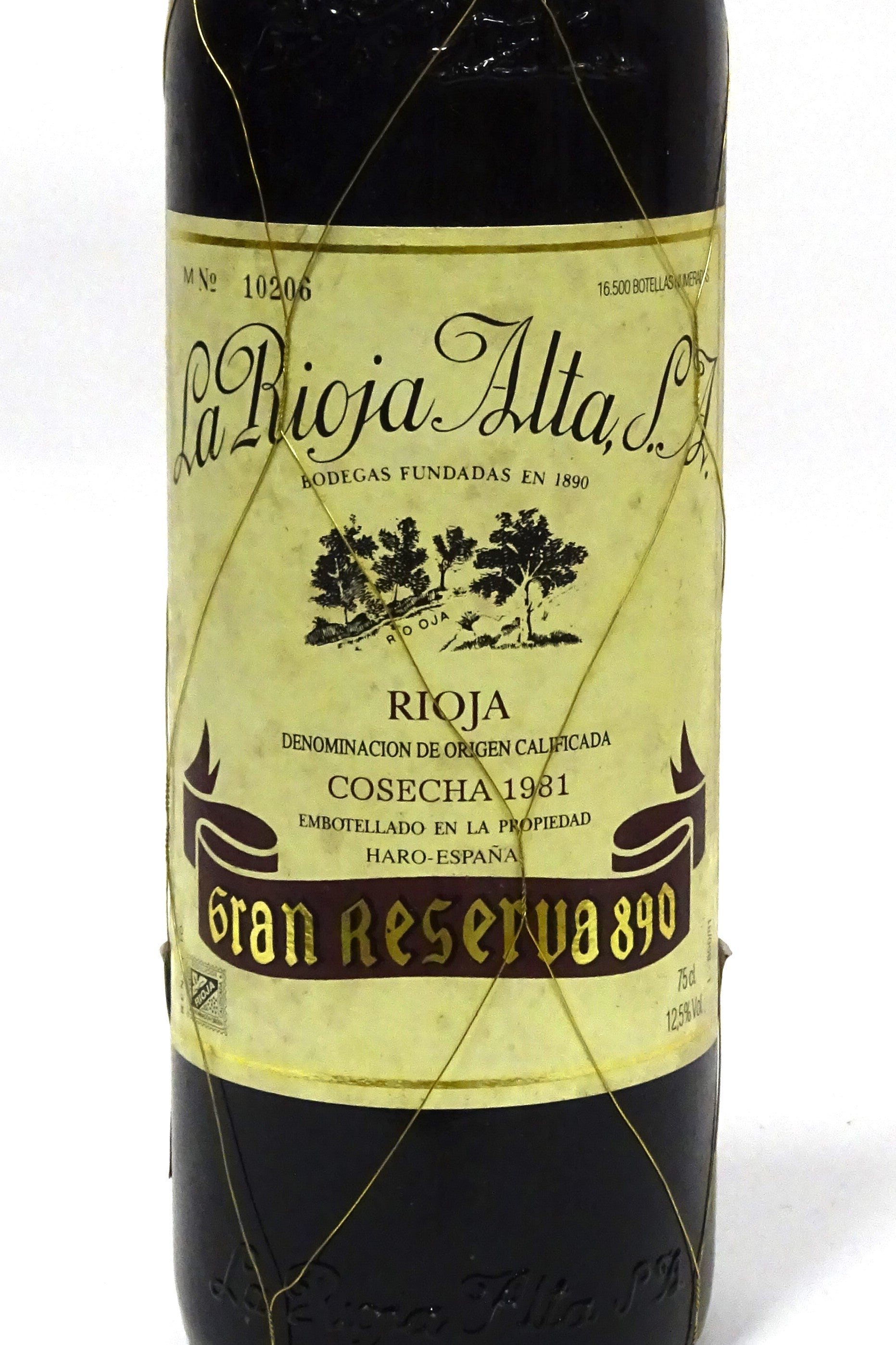 La Rioja Alta 1981 Rioja Gran Reserva 890
