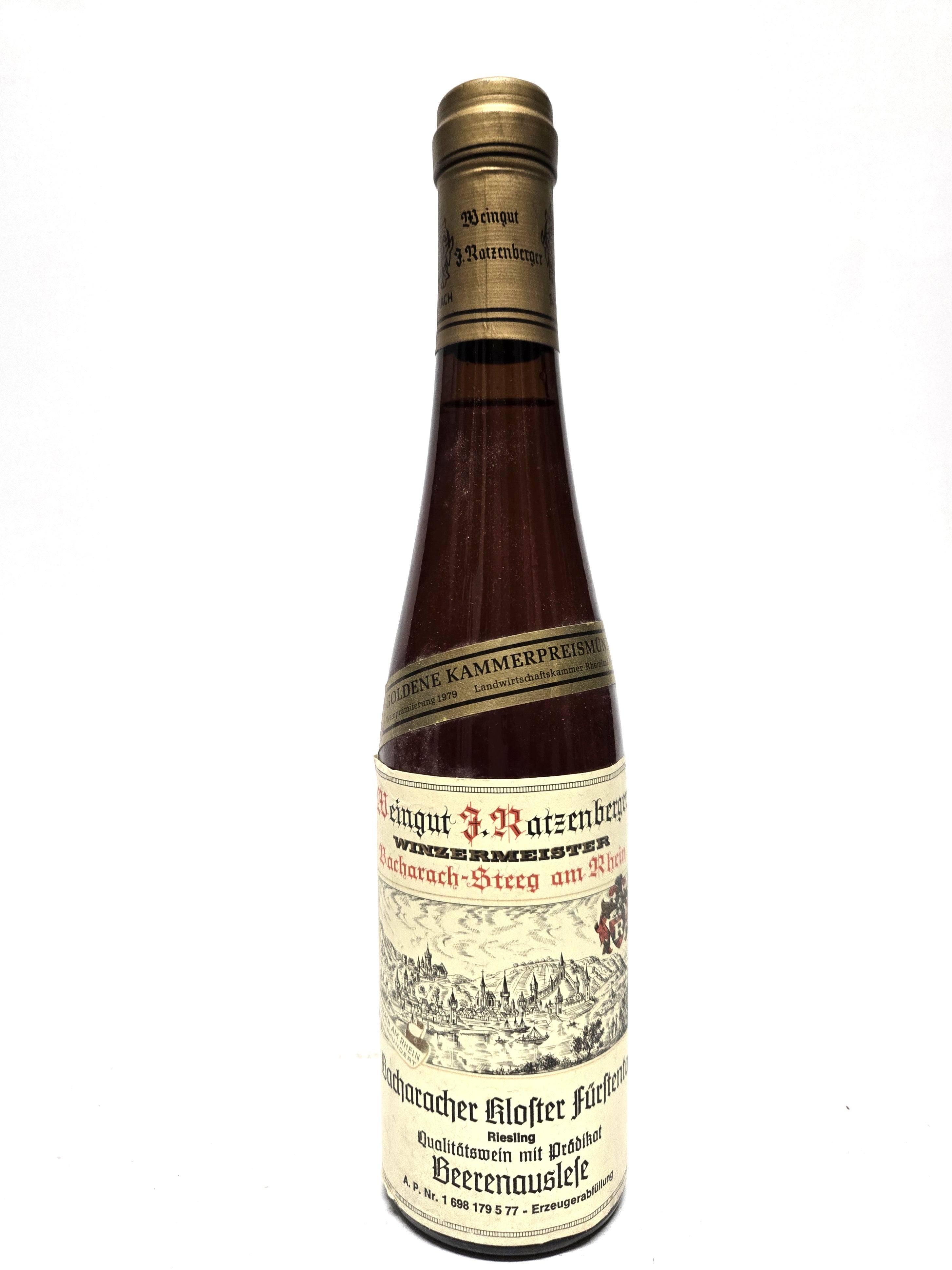 Ratzenberger 1976 Bacharacher Kloster Furstental Riesling Beerenauslese 375ml