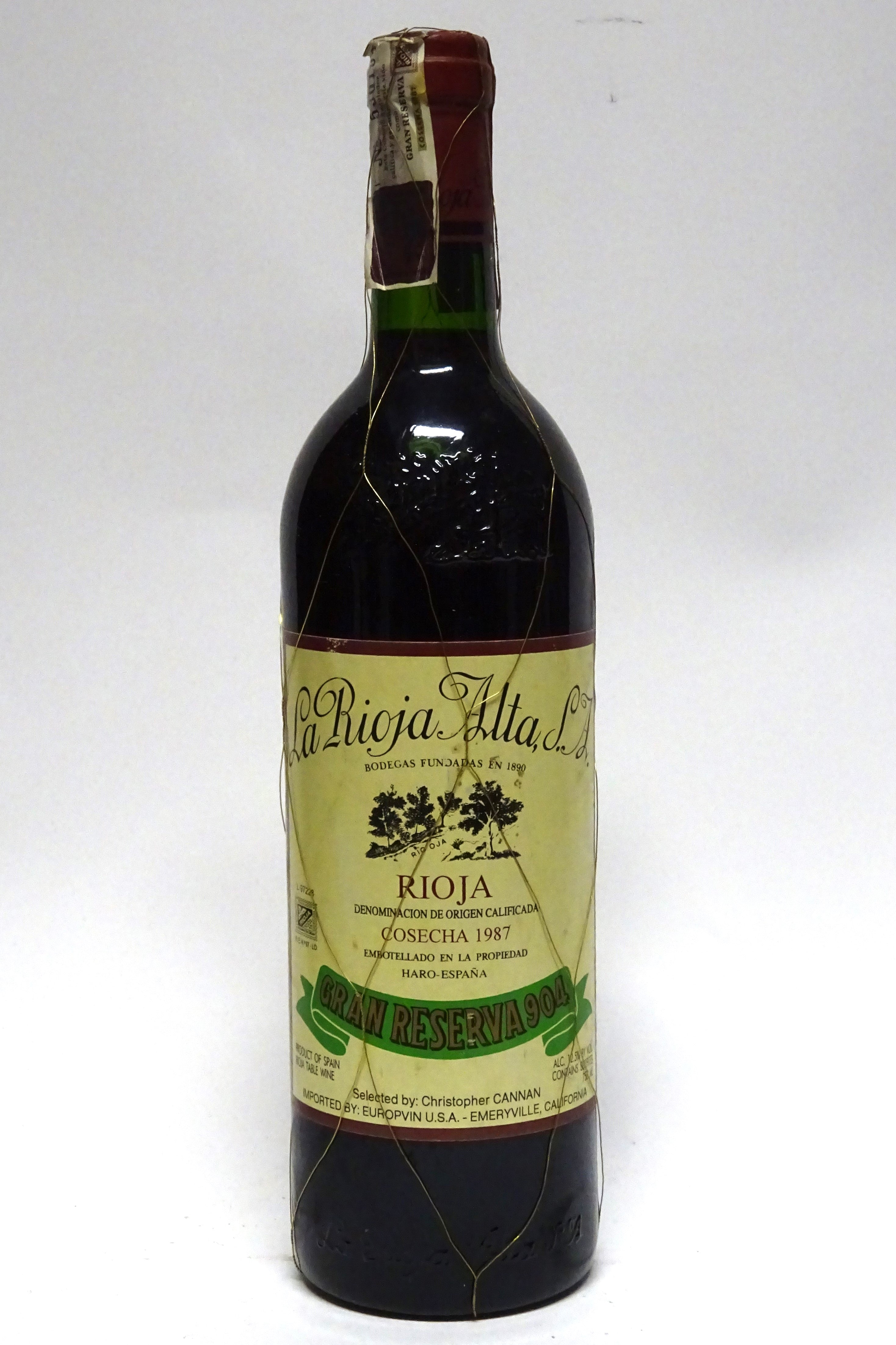 La Rioja Alta 1987 Rioja Gran Reserva 904