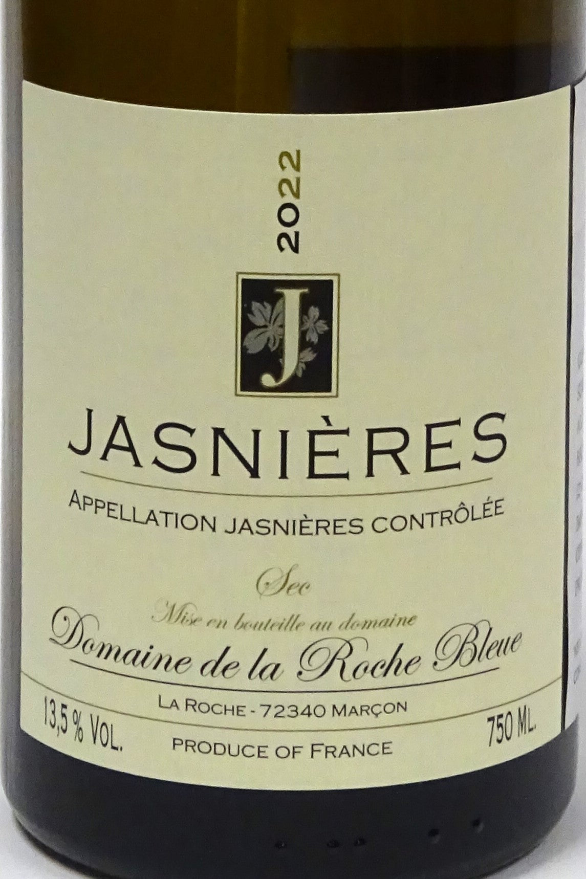 Roche Bleue 2022 Jasnieres Sec