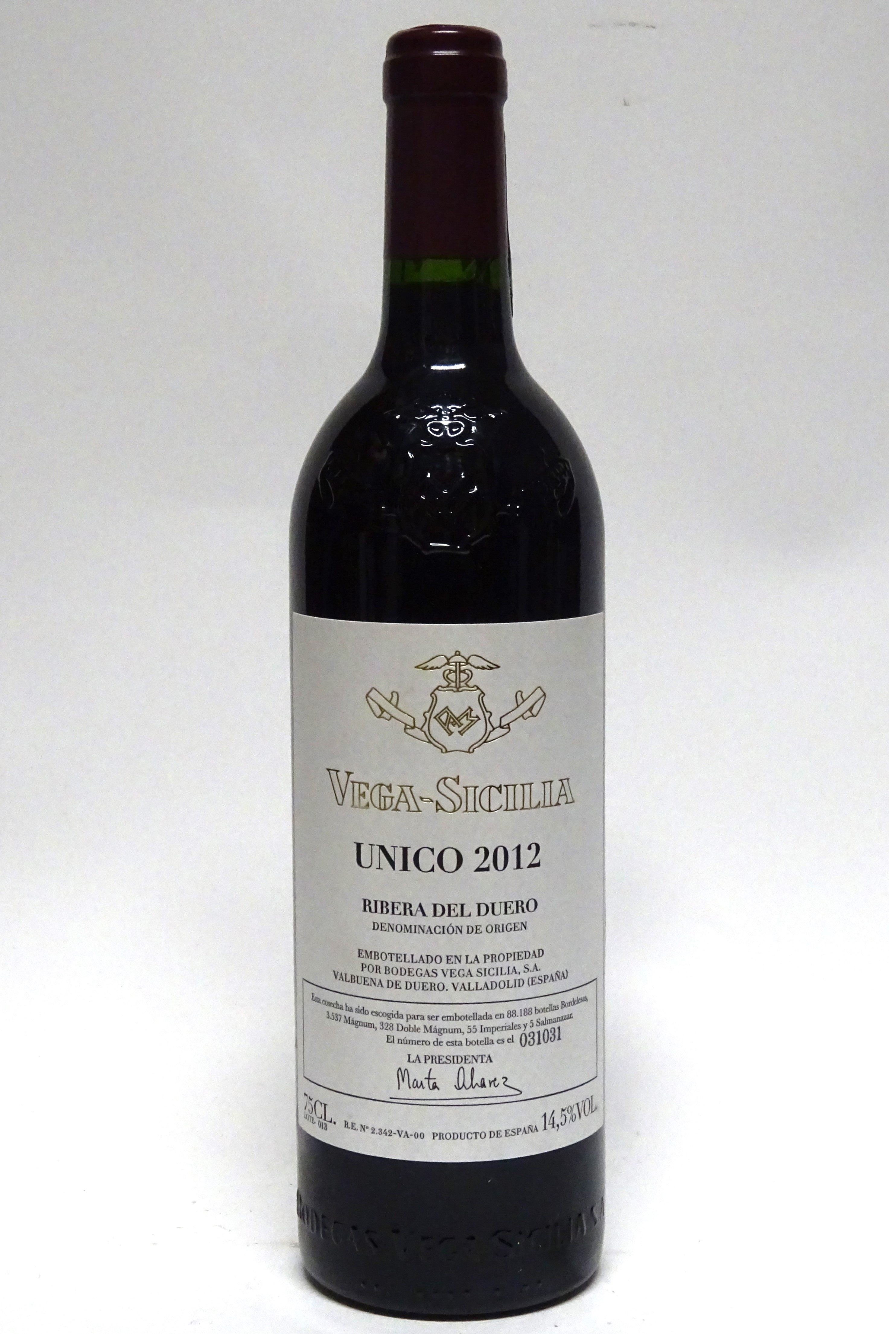 Vega Sicilia 2012 Ribera del Duero Unico