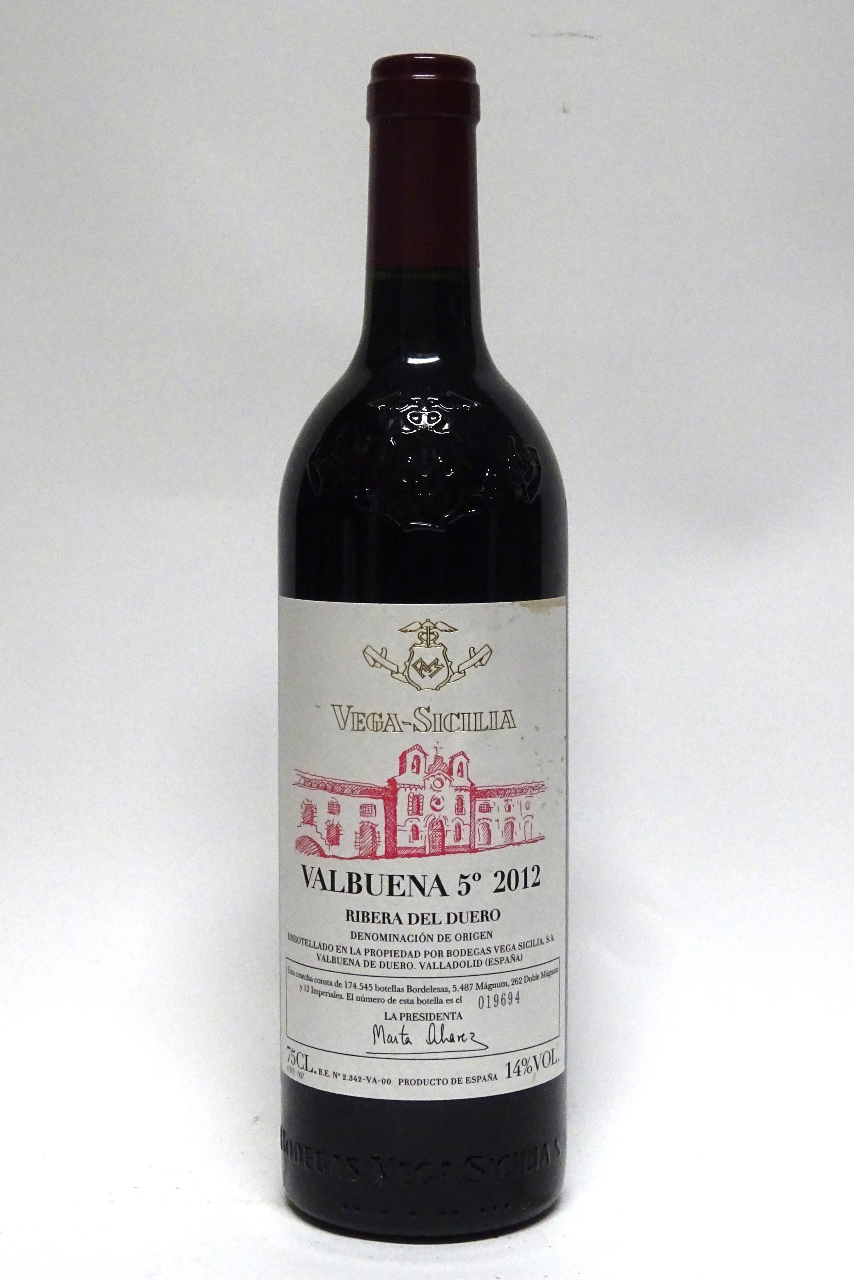 Vega Sicilia 2012 Ribera del Duero Tinto Valbuena 5 Ano