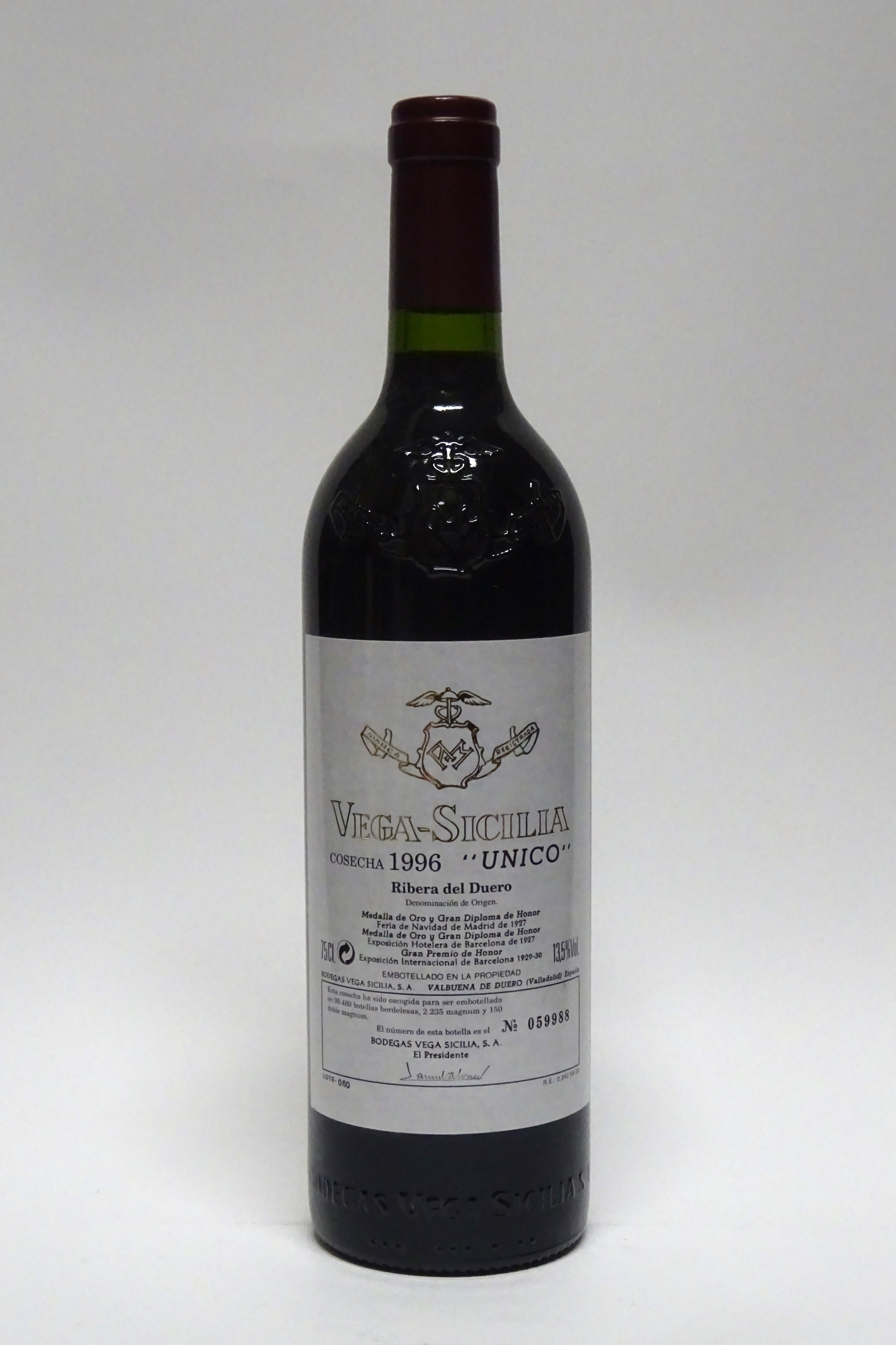 Vega Sicilia 1996 Ribera del Duero Unico