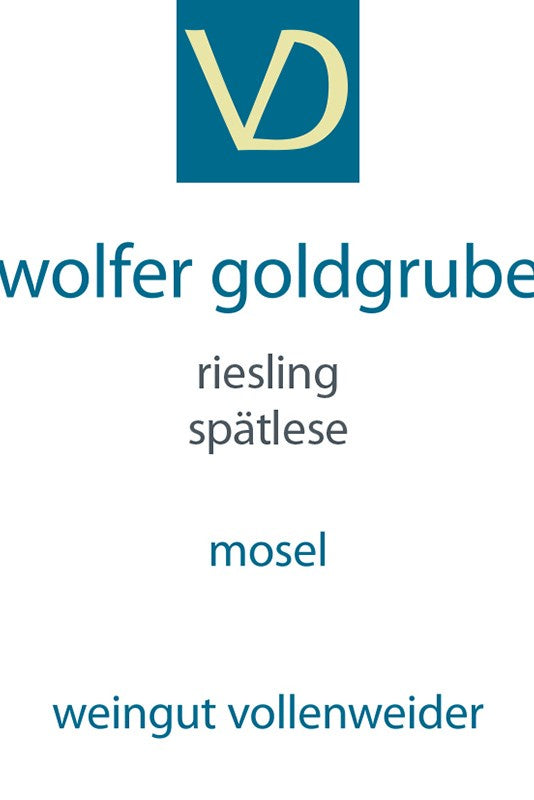 Vollenweider 2014 Riesling Wolfer Goldgrube Spätlese