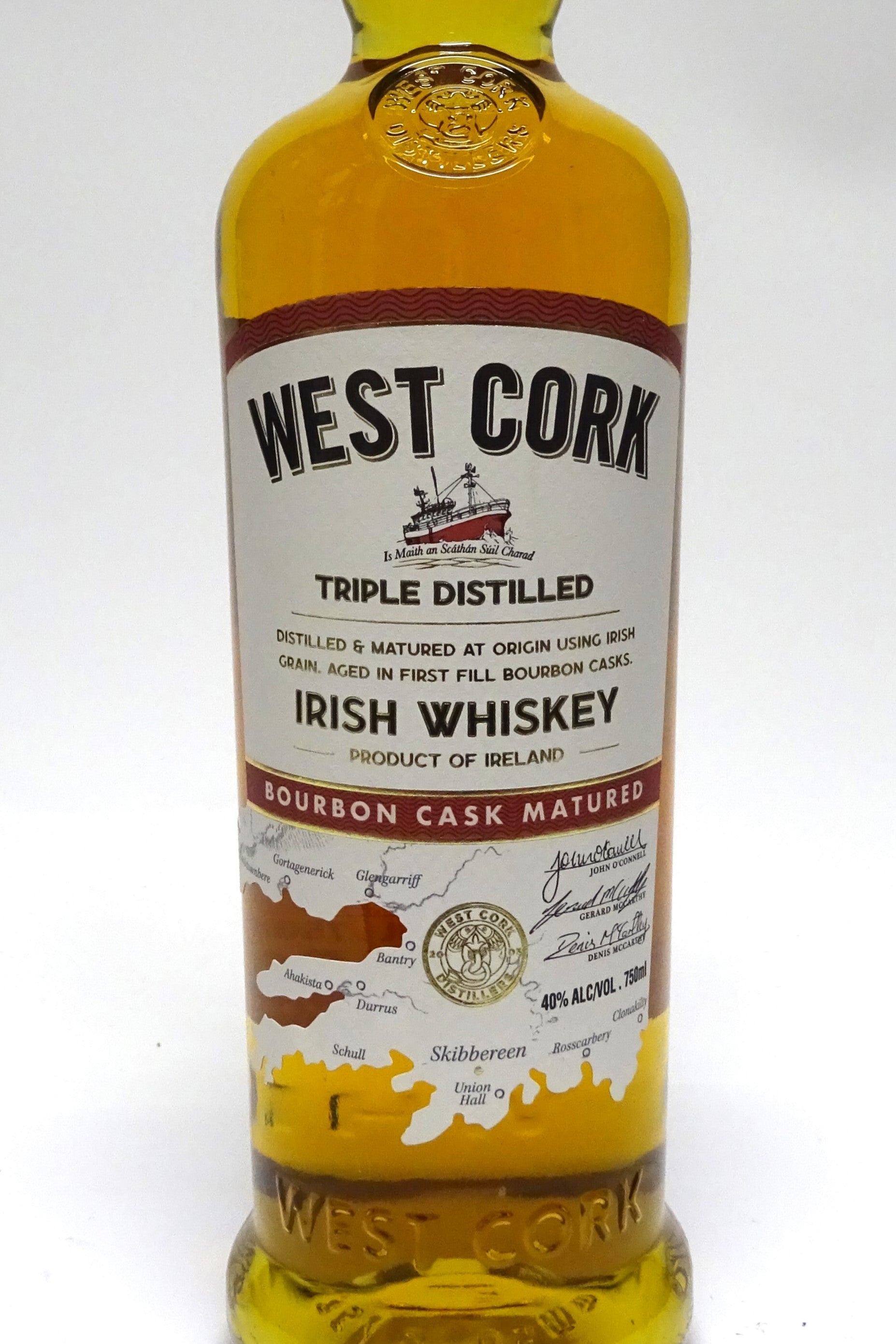 West Cork Bourbon Cask Irish Whiskey 750ml (40%)