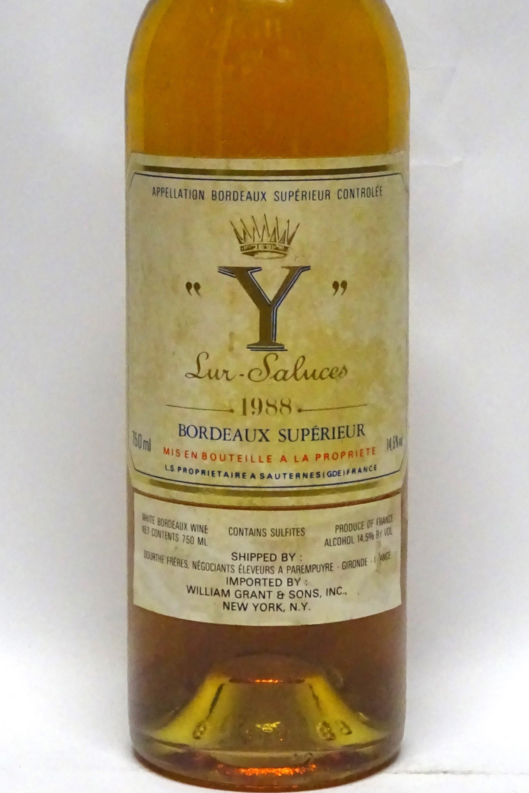 d'Yquem 1988 Bordeaux Superieur Blanc Y