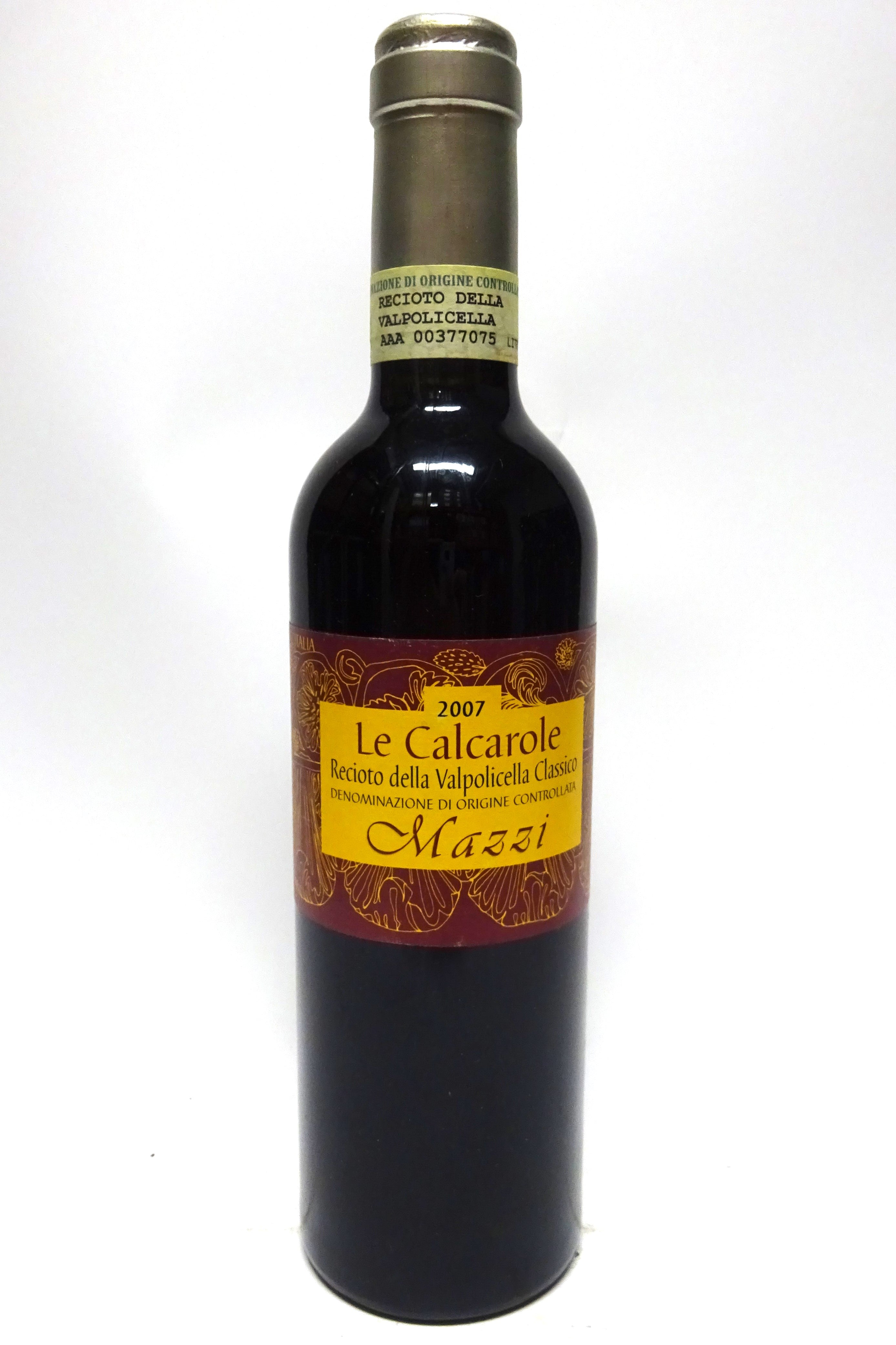 Mazzi 2007 Recioto della Valpoicella Classico Le Calcarole .375ml