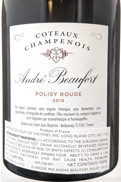 Andre Beaufort Ambonnay Rouge 1985 Champagne André Beaufort