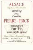 Frick, Pierre 2021 Maceration Riesling Carrière Pur Vin