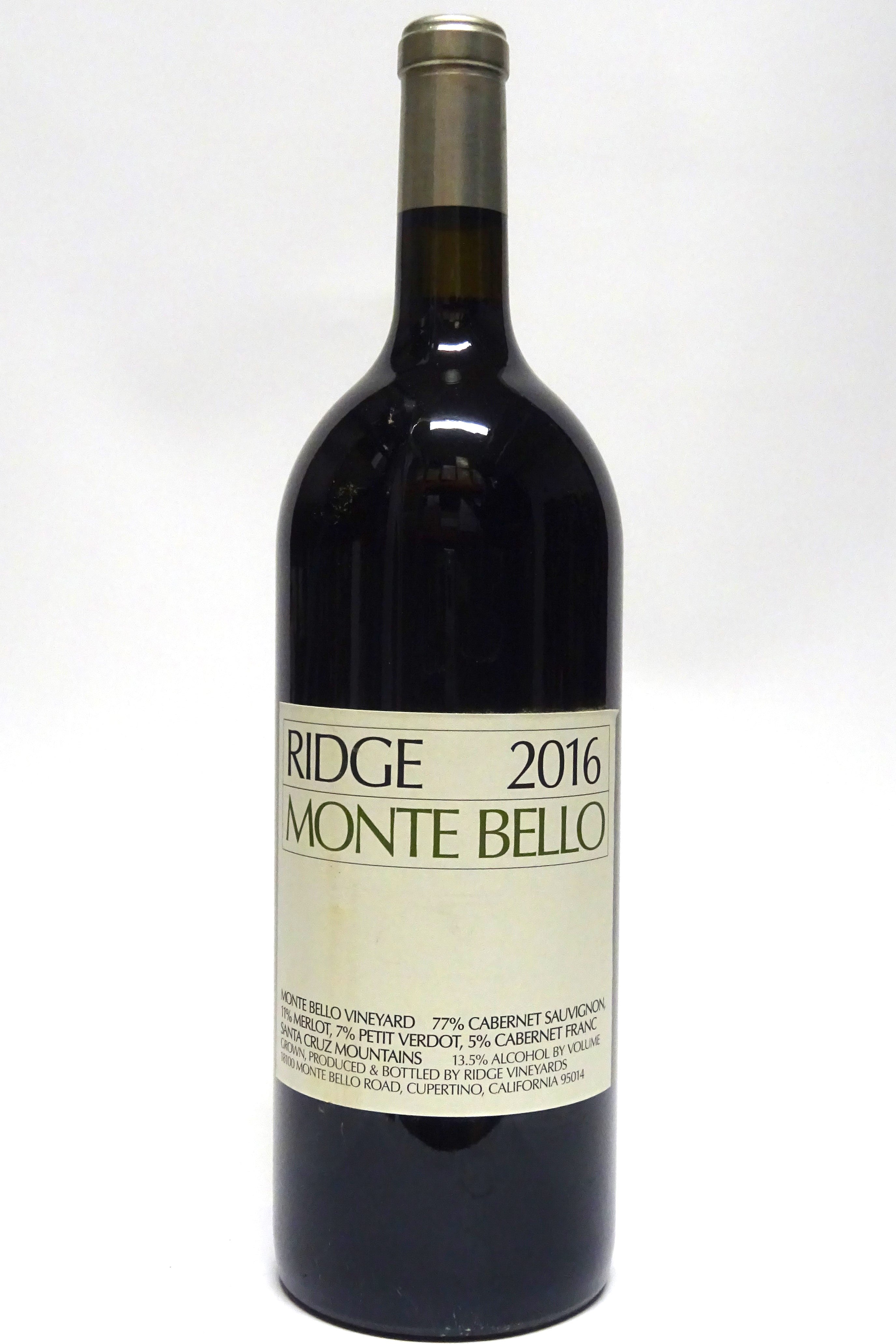 Ridge 2016 Santa Cruz Mountains Monte Bello 1.5L – Chambers Street Wines