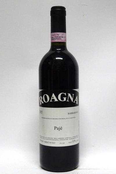 Roagna 2003 Barbaresco Paje – Chambers Street Wines